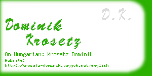 dominik krosetz business card